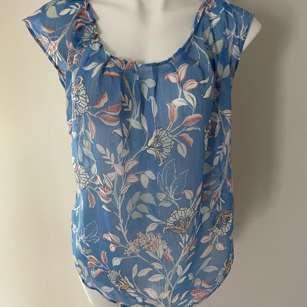 [Lauren Conrad] Sheer Floral Top